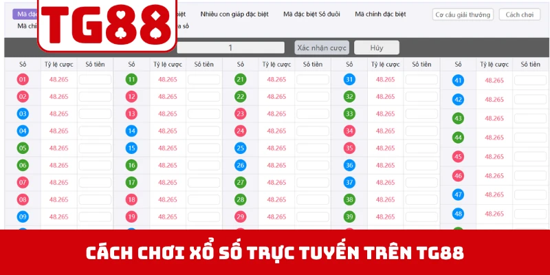 Cách chơi xổ số trực tuyến trên TG88 được nhiều người lựa chọn