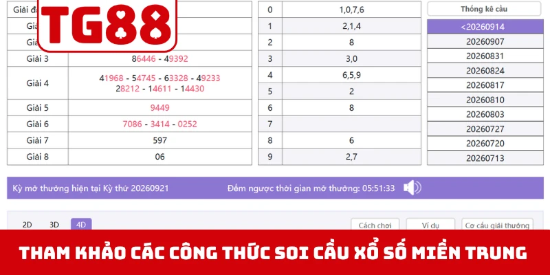 Tham khảo các công thức soi cầu xổ số miền Trung hiệu quả