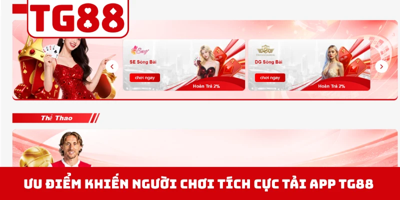 Ưu điểm khiến người chơi tích cực tải app TG88 về máy